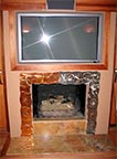 " Fireplace Surround", Original,Torch Painted Copper & Stainless Steel, Custom: Made To Order © 2000-2006 Jageaux Fine Metal Art - Jason Hugh Mernick Artist all rights reserved