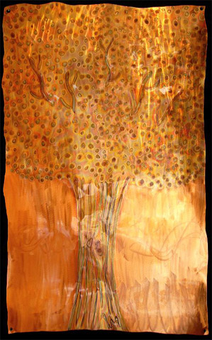 "Copper Tree Of Life", Original Torch Painted Copper - Jason Mernick