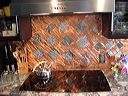 "Kitchen Backsplash", Stainless Steel & Copper, Luxury Condo - Westwood, CA - Jason Mernick