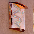 "Lighting Sconce", Original, Torch Painted Copper (Five Styles CreatedFor New Mexico Residence) - Jason Mernick