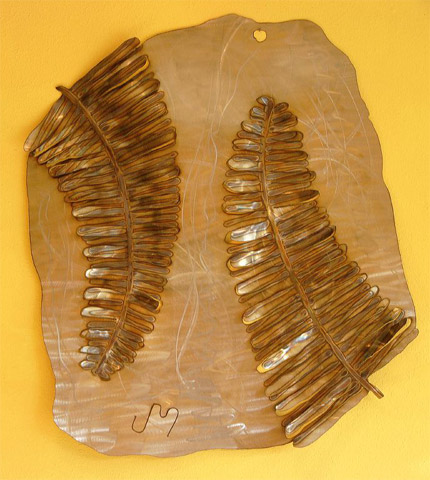 "Ferns", Original, Two Stainless Steel Ferns On Opposite - Jason Mernick